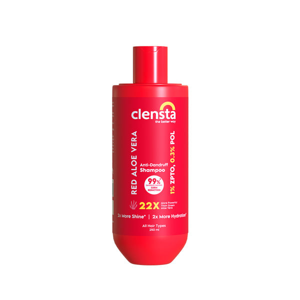 Clensta Red Aloe Vera Anti-Dandruff Shampoo (250ml)