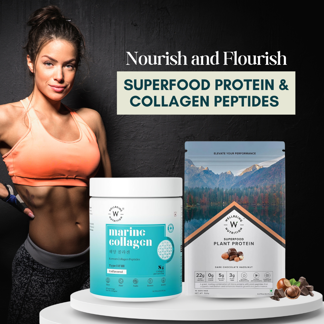 Wellbeing Nutrition Superfood Plant Protein + Korean Marine Collagen Peptides