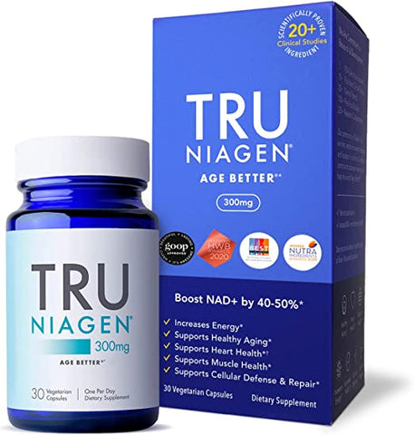 TRU NIAGEN 30 capsules/300mg - Advanced NAD+ Booster | Nicotinamide Riboside NR | Increases Energy & Promotes Anti Aging