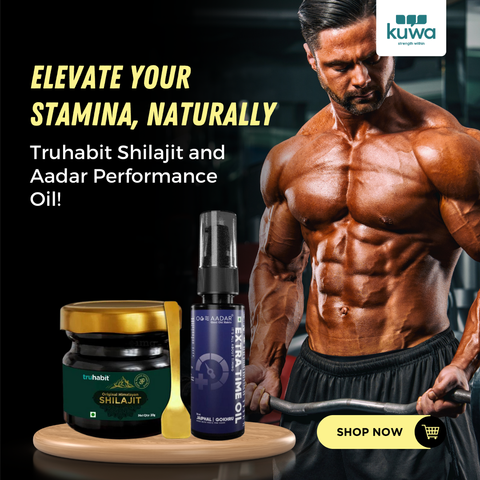 TruHabit Original Himalayan Shilajit 20gms + AADAR Performance Oil Stamina Booster for Men (30 ml)