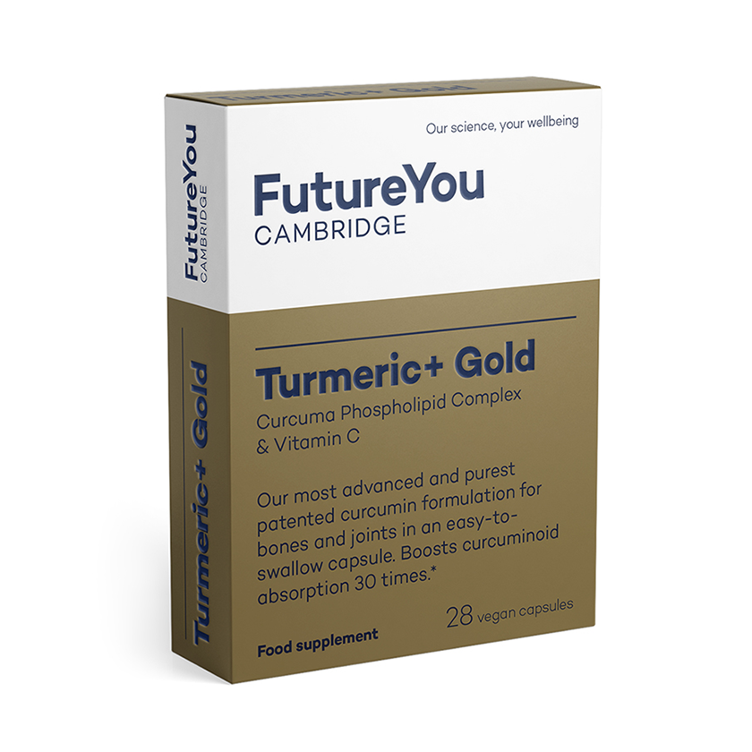 Turmeric Gold with Curcuma Phospholipid Complex - Easy to Absorb Formulation - Vegan Suitable - 28 Day Supply - Developed by FutureYou Cambridge