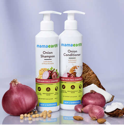 Mamaearth Onion Anti Hairfall Combo (Shampoo and Conditioner)- 250 ml each