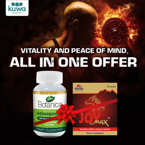 Quantum Joy Max Shilajit + Dabur Ashwagandha Combo