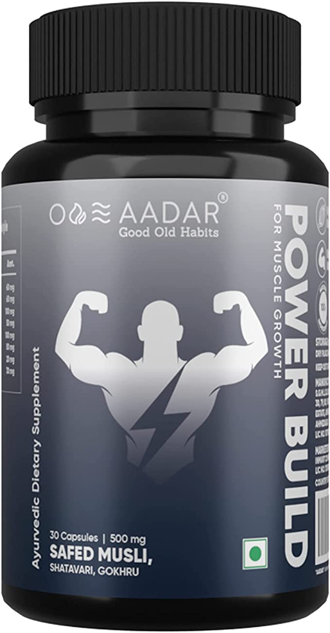 AADAR POWER BUILD | Ayurvedic Real Muscle Mass Gainer 30 Capsules