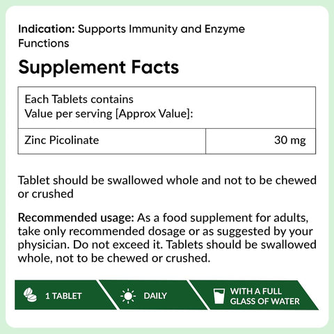 Ambrosial Zinc Picolinate 30mg Vegan Capsules - 120 Count