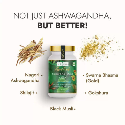 Kapiva Ashwagandha Gold Capsules (60 Capsules) Pack of 2