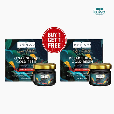 Kapiva Kesar Shilajit Gold Resin Immunity Strengthening Pack - Buy 1 Get 1