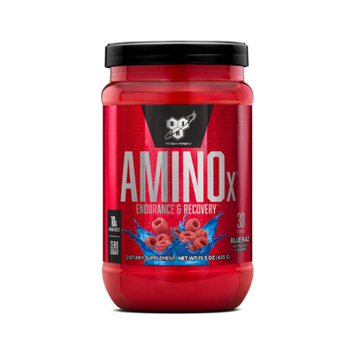 BSN AMINOx Amino Energy Powder for Endurance & Recovery - Blue Raspberry, 435g, 30 Servings