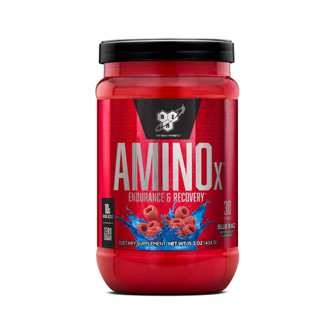 BSN AMINOx Amino Energy Powder for Endurance & Recovery - Blue Raspberry, 435g, 30 Servings