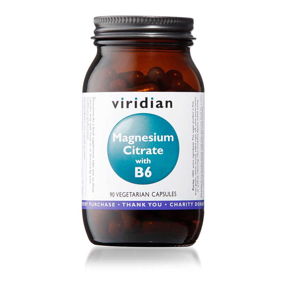 Viridian Magnesium Citrate (100mg) w/ B6 (25mg) 90 Veg Caps