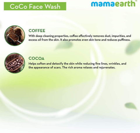 MAMAEARTH Women's CoCo Face Wash, with Coffee and Cocoa for Skin Awakening (100ml)+Mamaearth Skin Plump Serum For Face Glow for Ageless Skin - 30ml