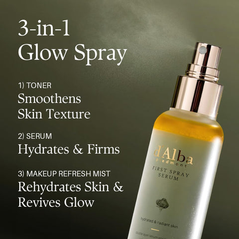 d'Alba Hydrating Glow Serum - White Truffle First Spray, Vegan, 50ml