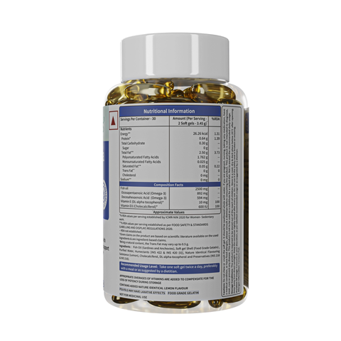 Neuherbs Mini Deep Sea Fish Oil Omega 3 Capsule 1000Mg- 200 Softgels - Image 2