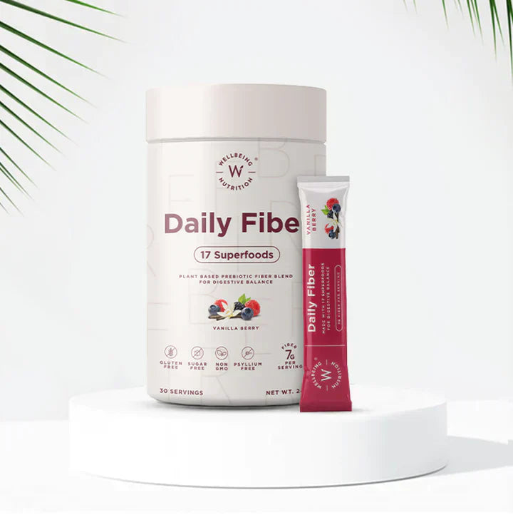 Wellbeing Nutrition Daily Fiber Vanilla Berry Flavor, 240 gms