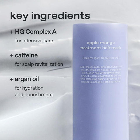 Glow Apple Mango Hair Treatment Mask - Vegan Keratin, Deep Repair - 250ml