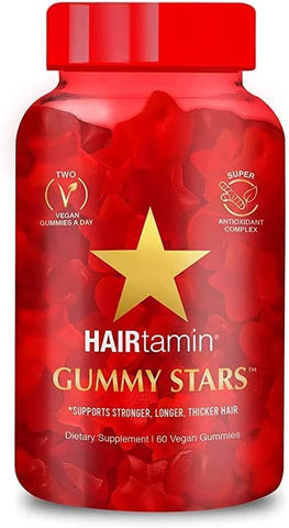 Hairtamin - Gummy Stars Hair Vitamin, 60 Vegan Gummies