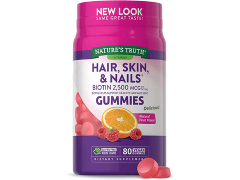 Nature's Truth Hair, Skin, Nails 2500 mcg, 80 gummies