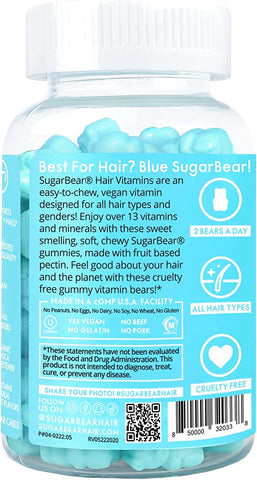 SugarBear Hair Vitamins 60 Vegan Gummies