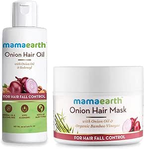 Mamaearth Onion Oil 150ml + Onion hair mask 200ml