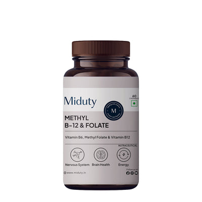 Miduty Vitamin B12 Folate – 60 Veg Tablets