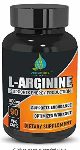 Vedapure L-arginine Nitric Oxide Booster + Vedapure Testosterone Booster (Tribulus, Safed, Shilajit) - 60 Caps Each