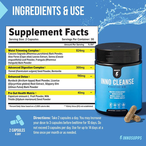 Innosupps-Inno Cleanse Digestive Aid  60 Caps