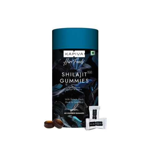 Kapiva Shilajit Gummies 60+AADAR Performance Oil Stamina Booster for Men (30 ml)