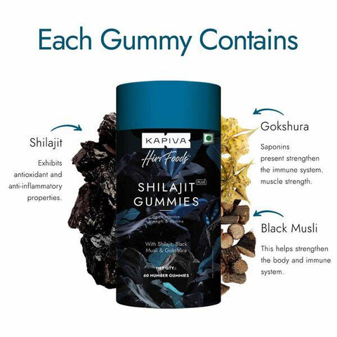 Kapiva Shilajit Gummies 60 Pack OF 2