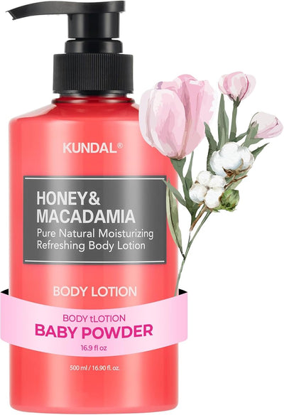Kundal Body Lotion Honey & Macadamia - Baby Powder Fragrance, 500ML