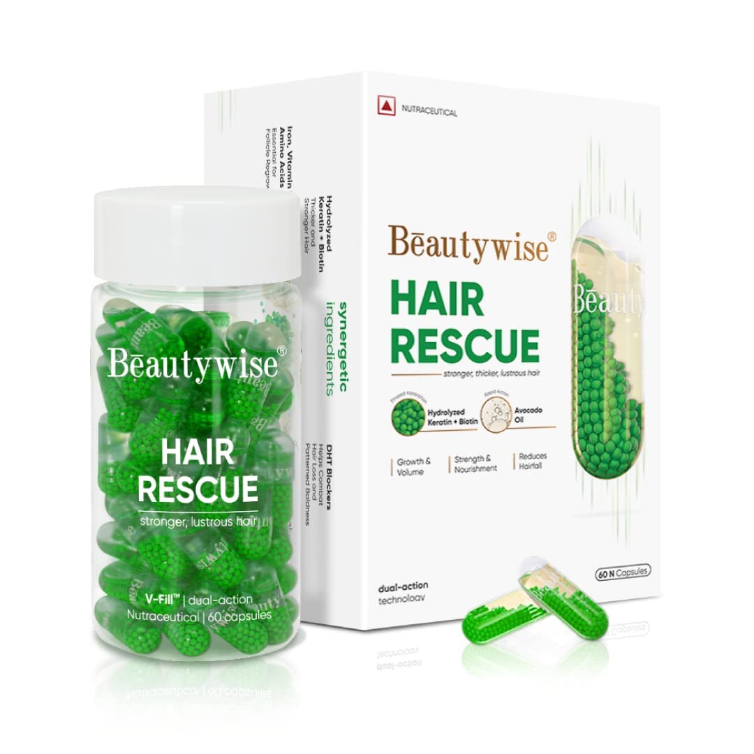 Beautywise Hair Rescue| Dual-Action Technology| amino acids, vitamins, minerals, 60 Count (Pack of 1)