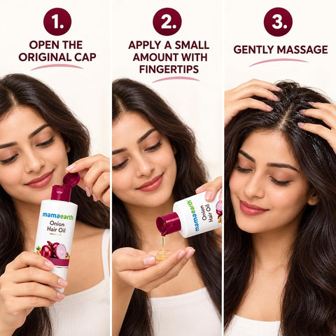 MAMAEARTH Hair Treatment & Oil with Onion Oil & Redensyl - 200ml