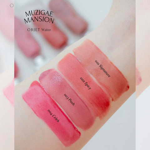 MUZIGAE Mansion OBJET Water Lip Stain Matte Lipstick 003 Posh - 5.8ml