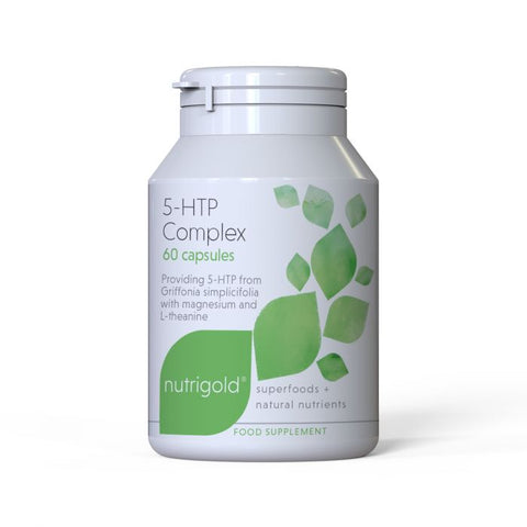 Nutrigold 5-HTP Complex | L- Theanine| Chamomile| Magnesium x 60 Capsules