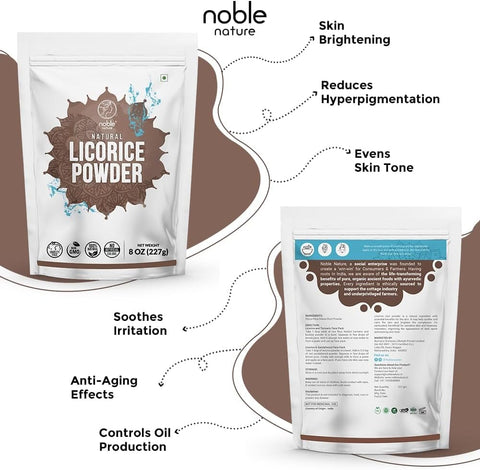 Noble Herbal Licorice Powder - Natural Mulethi, 227g
