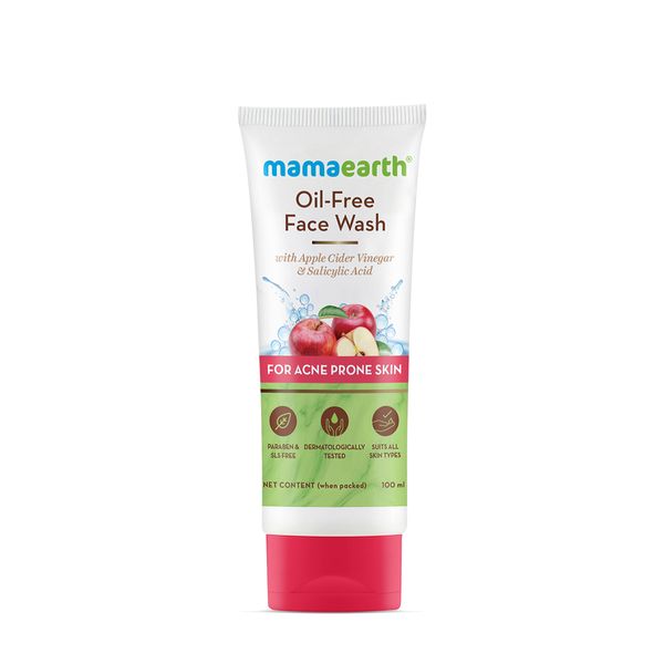 MAMAEARTH Oil Free Face Wash for Oily Skin, with Apple Cider Vinegar 100 ml