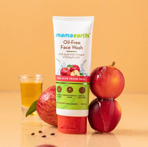 MAMAEARTH Oil Free Face Wash for Oily Skin, with Apple Cider Vinegar 100 ml