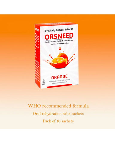 Orsneed Orange Oral Rehydration Salts BP For Oral Solution 4.2 g, 10 Sachets