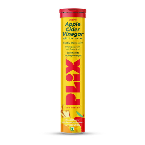 PLIX Apple Cider Vinegar Mango Flavour Tablets 15
