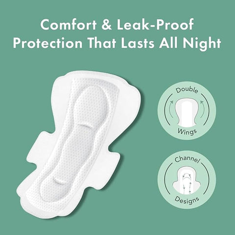 Rael Organic Cotton Cover Pads - Large, 12 Count Pack, Chlorine & Fragrance Free