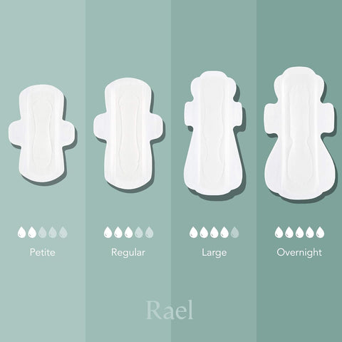 Rael Organic Cotton Cover Pads - Large, 12 Count Pack, Chlorine & Fragrance Free