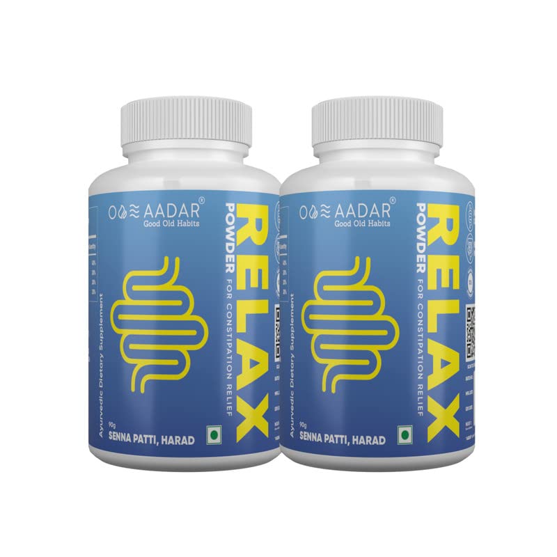 AADAR ReLAX Constipation Relief Ayurvedic Powder for Kabz, Acidity, Bowel and Gastric Issues, 90 GM (Pack of 2) ‚Äì Natural Laxative