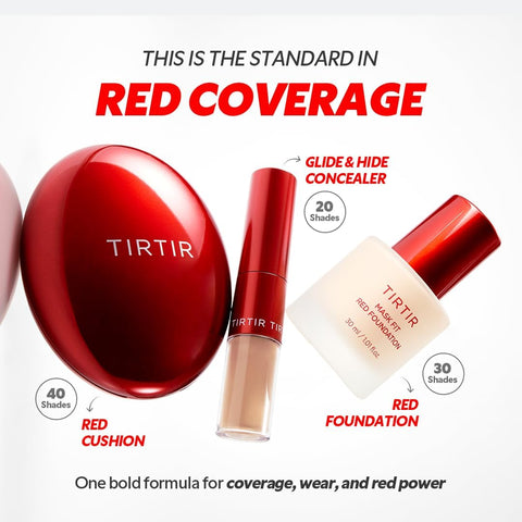 TIRTIR Mask Fit Red Foundation - Long Lasting, Hydrating, Satin Finish - 1.01 Fl Oz