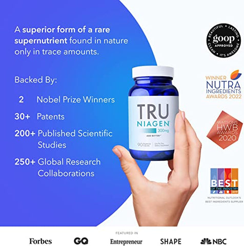 TRU NIAGEN 30 capsules/300mg - Advanced NAD+ Booster | Nicotinamide Riboside NR | Increases Energy & Promotes Anti Aging