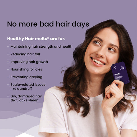 Healthy Hair vitamin - Plant Based Biotin, Palmetto for Hair Nutrition, Hair Growth