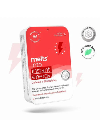 Melts Instant Energy 100% Plant Based Green Tea Caffeine,