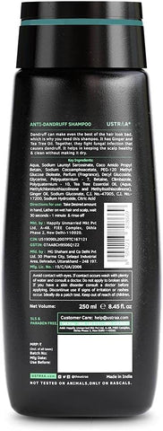 USTRAA Anti-Dandruff Shampoo GINGER and TEA TREE 250 ml
