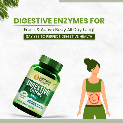 Himalayan Organics Digestive Enzyme 375mg 90 Tablets