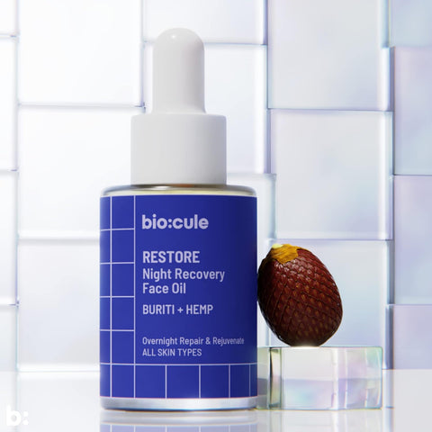 Biocule Restore Night Recovery Face Oil : Buriti + Hemp 30ml