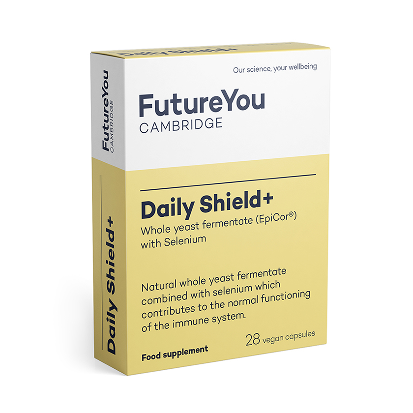 Daily Shield with EpiCor®- Easy to Absorb Formulation - Vegan Suitable - 28 Day Supply - Developed by FutureYou Cambridge