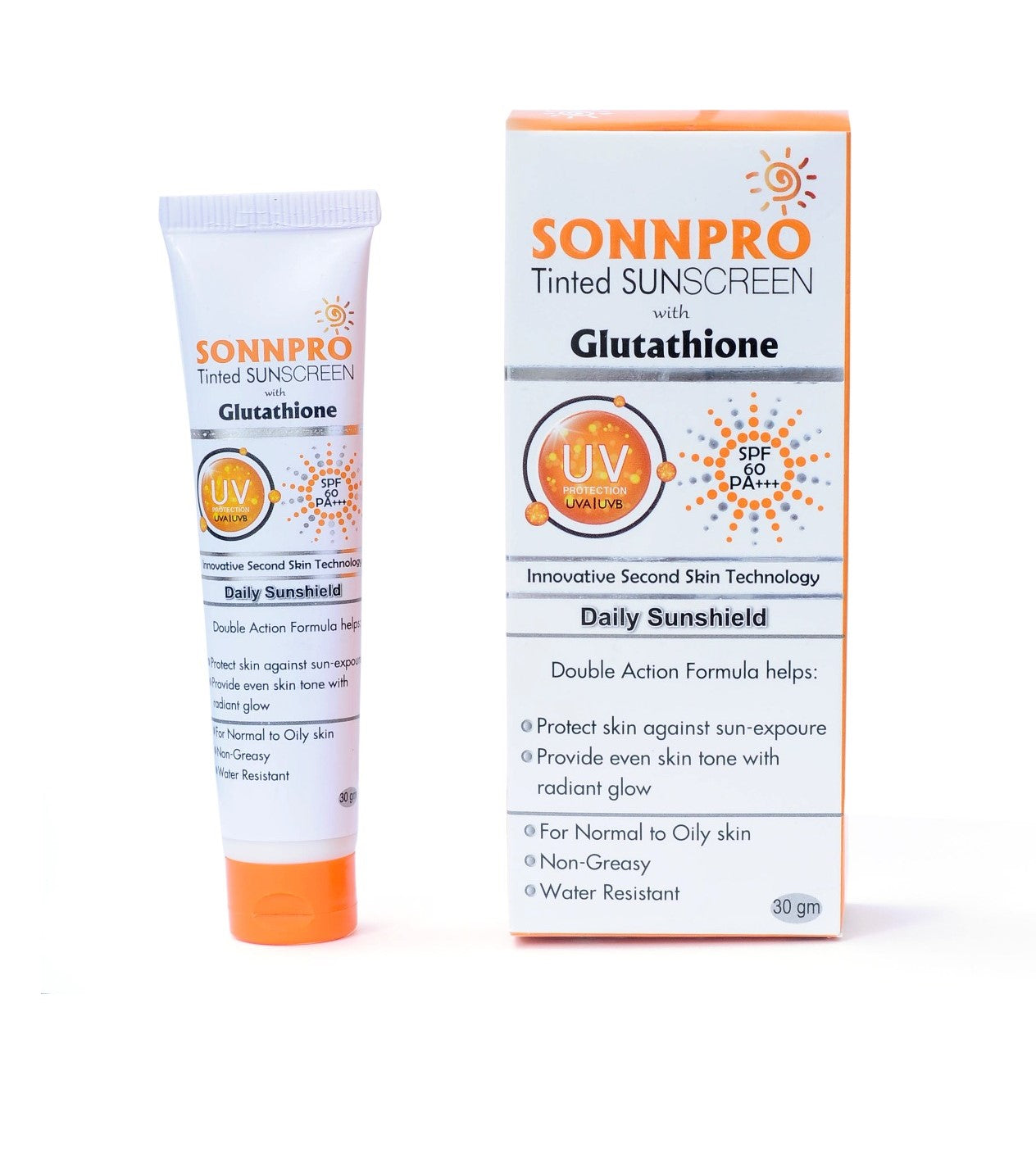 SONNPRO Tinted Sunscreen with Glutathione 30gms